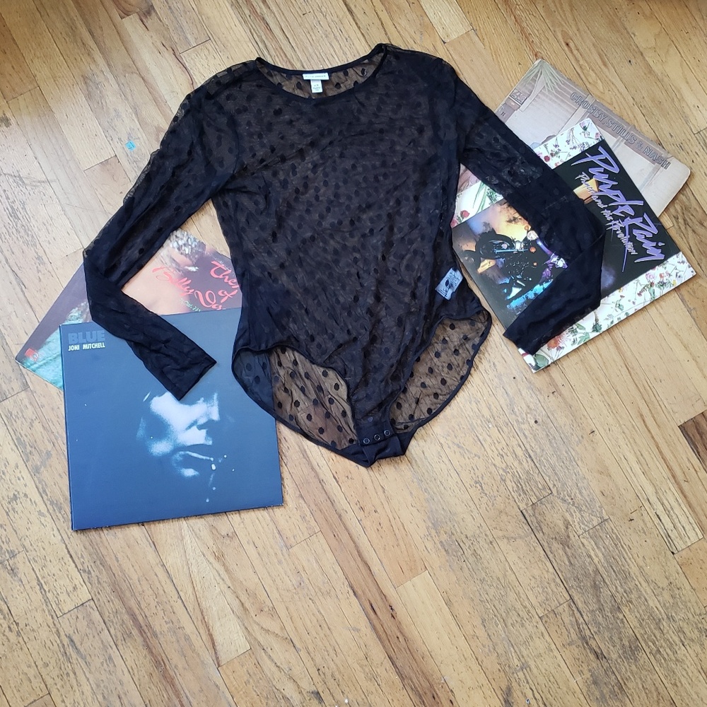 Kate Young x Target Mesh Polka Dot Bodysuit